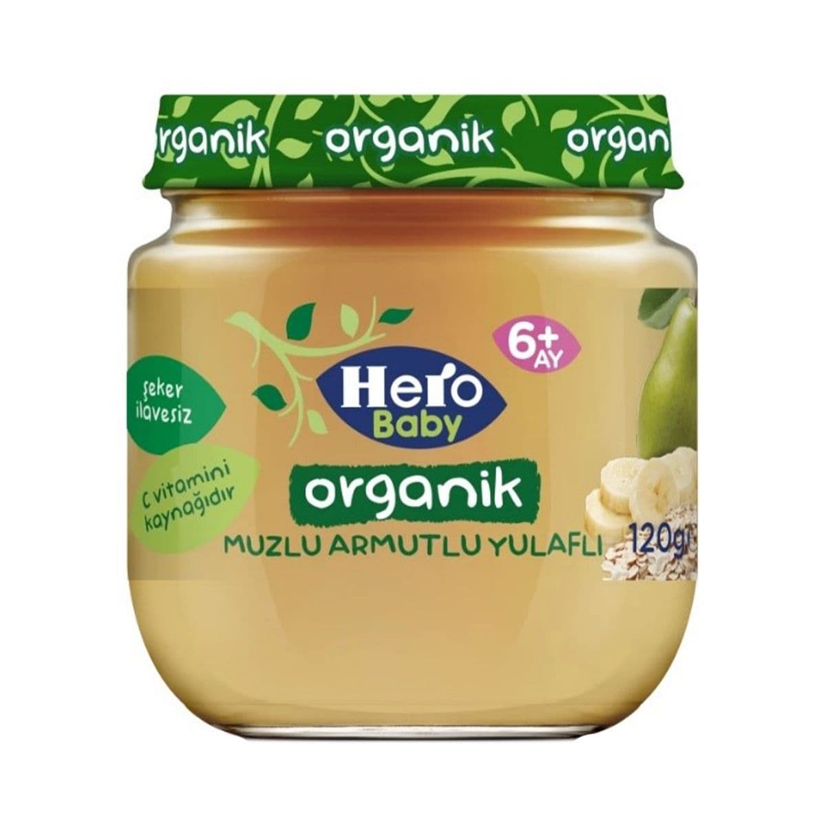 ხილფაფა ორგანული ბანანი მსხალი და შვრია 8094 ჰერო - Hero