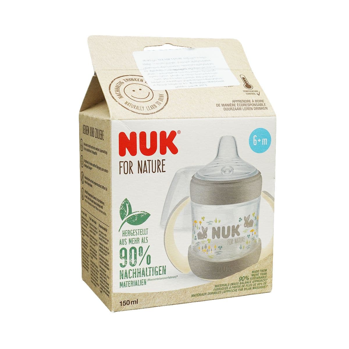 ბოთლი პლასტმასის 150მლ და სილიკონის საწოვარა 9594 ნუკი - Nuk