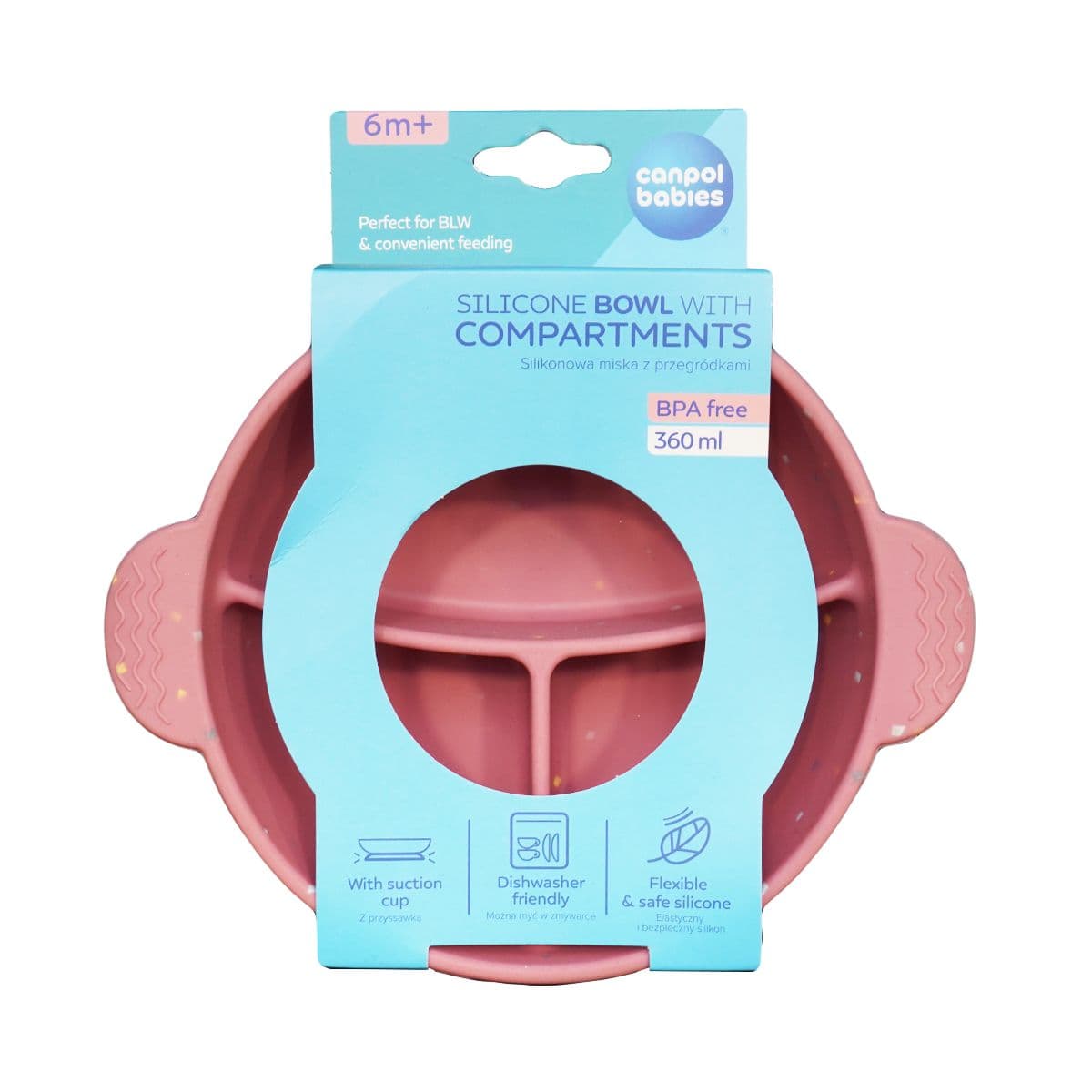 ვარდისფერი ჯამი მისაწებებელი ძირით 0412 კანპოლი - Canpol