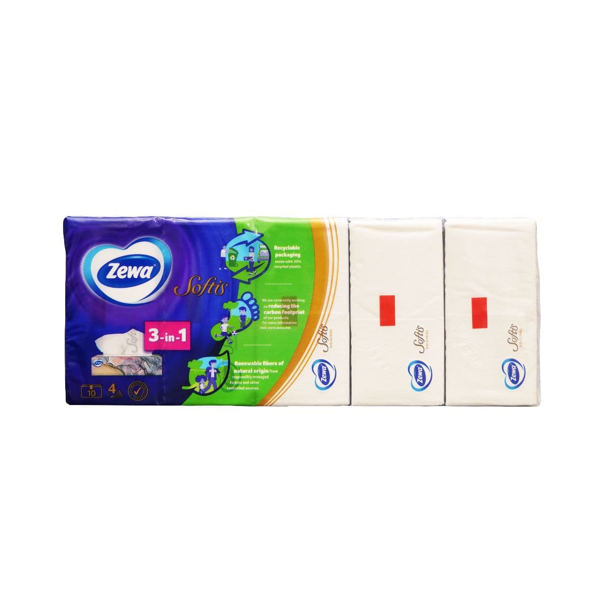 ცხვირსახოცი ორიგინალ სოფთი N10 0776 ზევა - Zewa