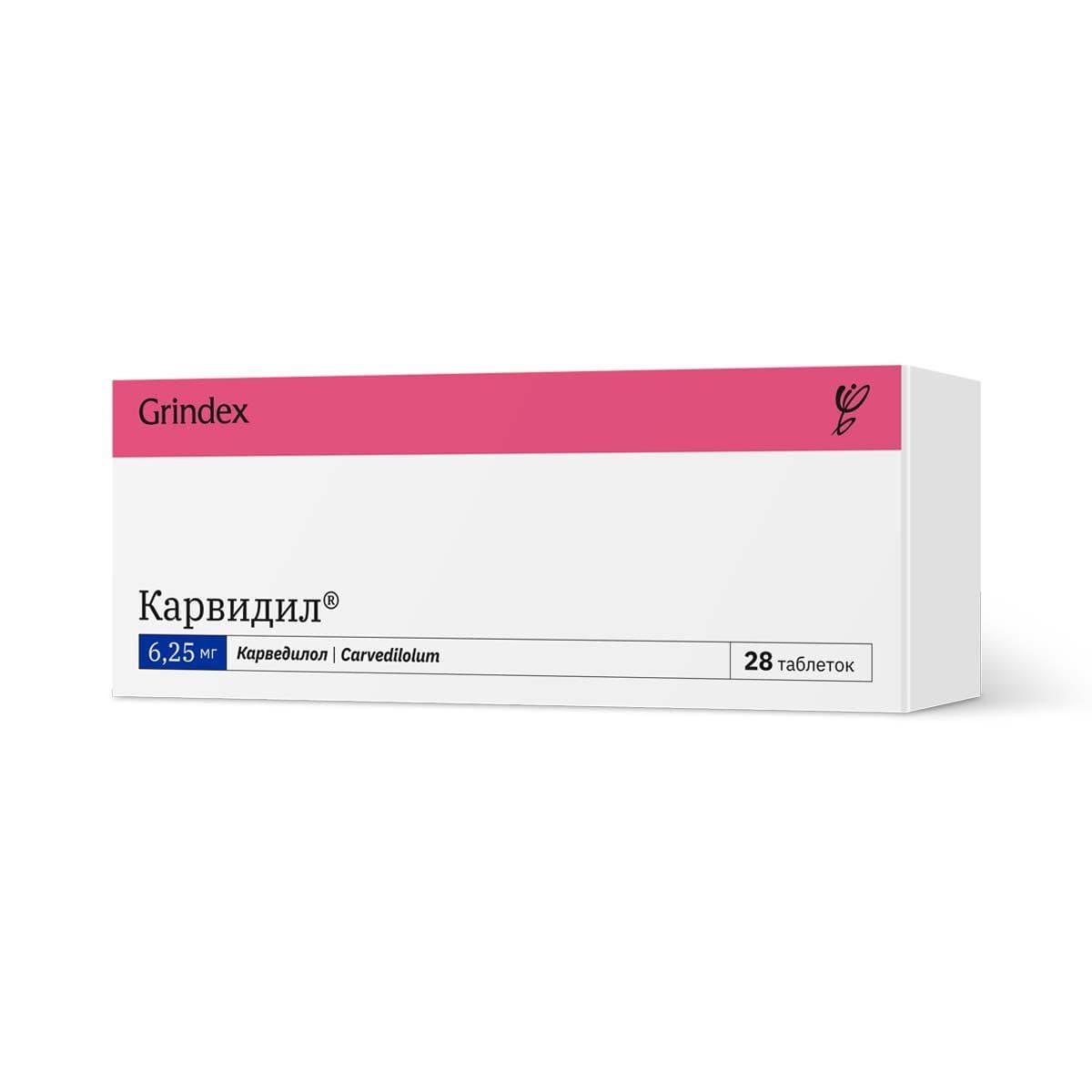კარვიდილი - Carvidil 6,25მგ 28 ტაბლეტი