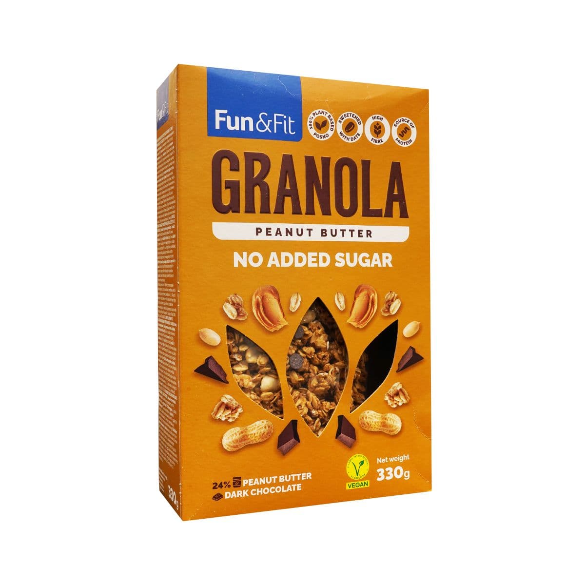 გრანოლა მიუსლი არაქისით და შოკოლადით 330 გ 7787 ფან ენდ ფიტ - Fun and Fit