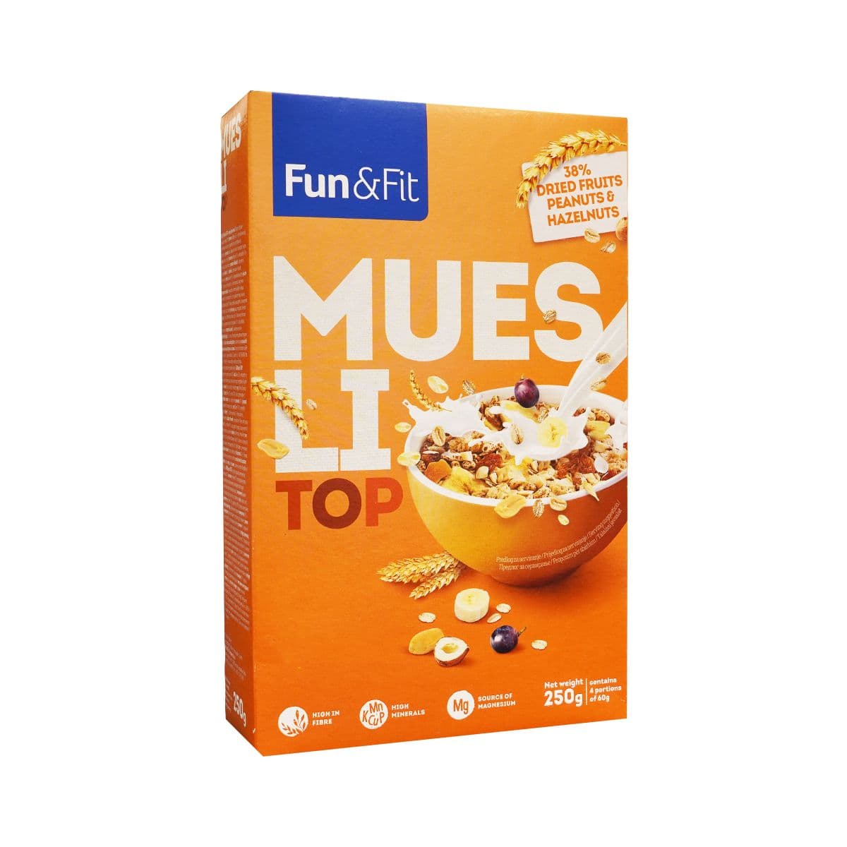 მიუსლი ხილითა და თხილით 250გ 1577 ფან ენდ ფიტ - Fun and Fit