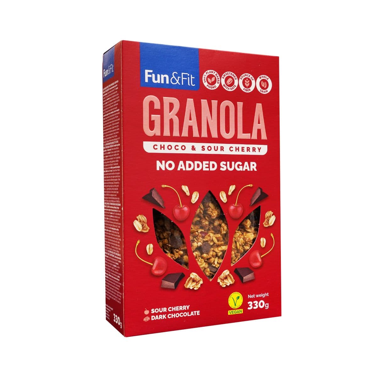 გრანოლა მიუსლი შოკოლადითა და ალუბლით 330 გ 7800 ფან ენდ ფიტ - Fun and Fit