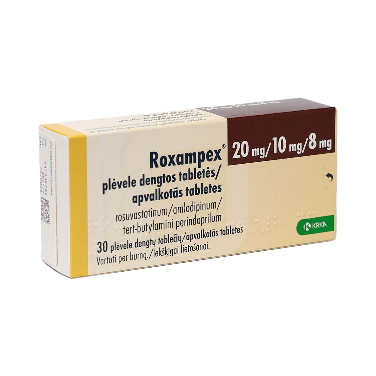 როქსამპექსი - Roxampex 20/10/8მგ 30 ტაბლეტი