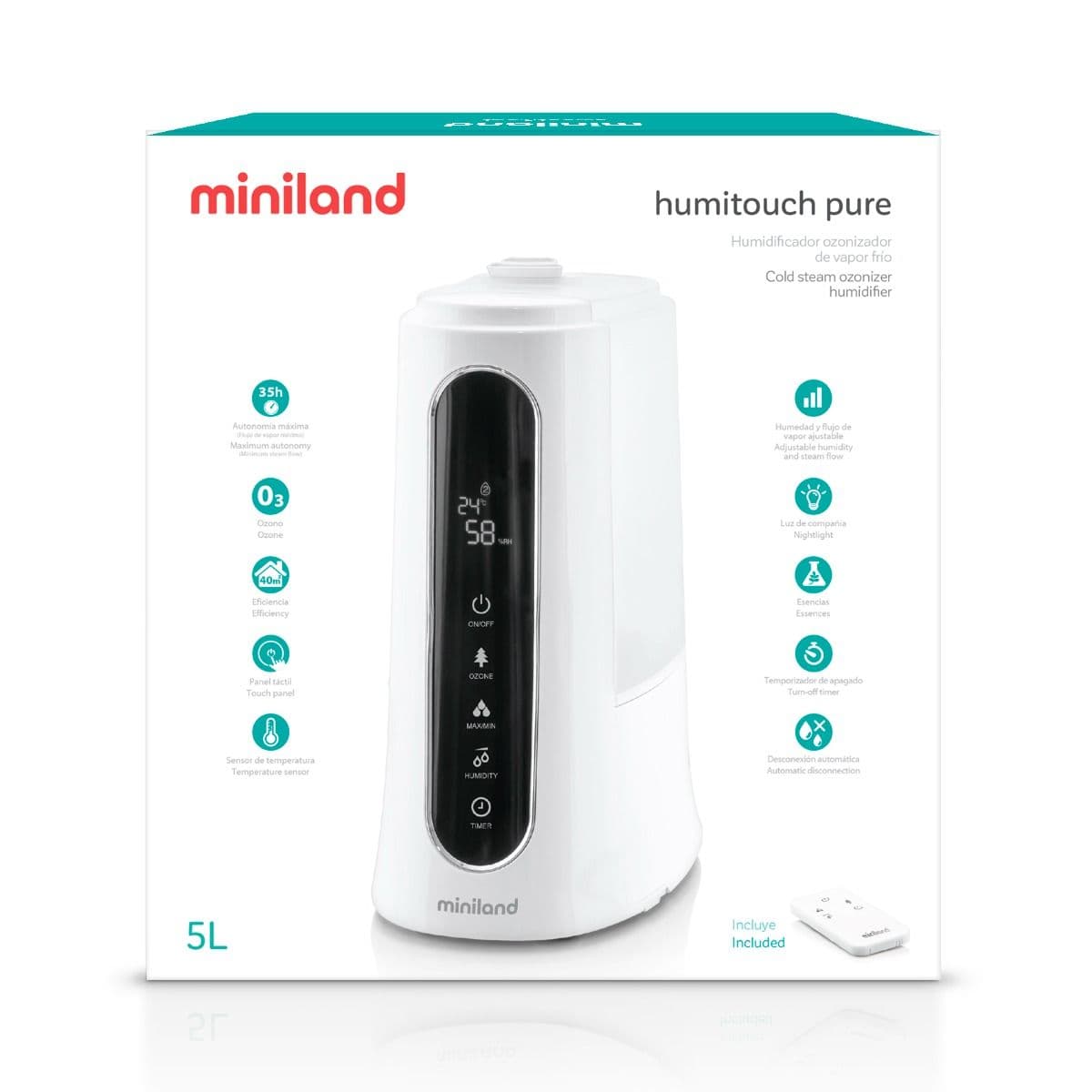 ჰაერის დამატენიანებელი Humitouch Pure 2081 მინილენდი - Miniland