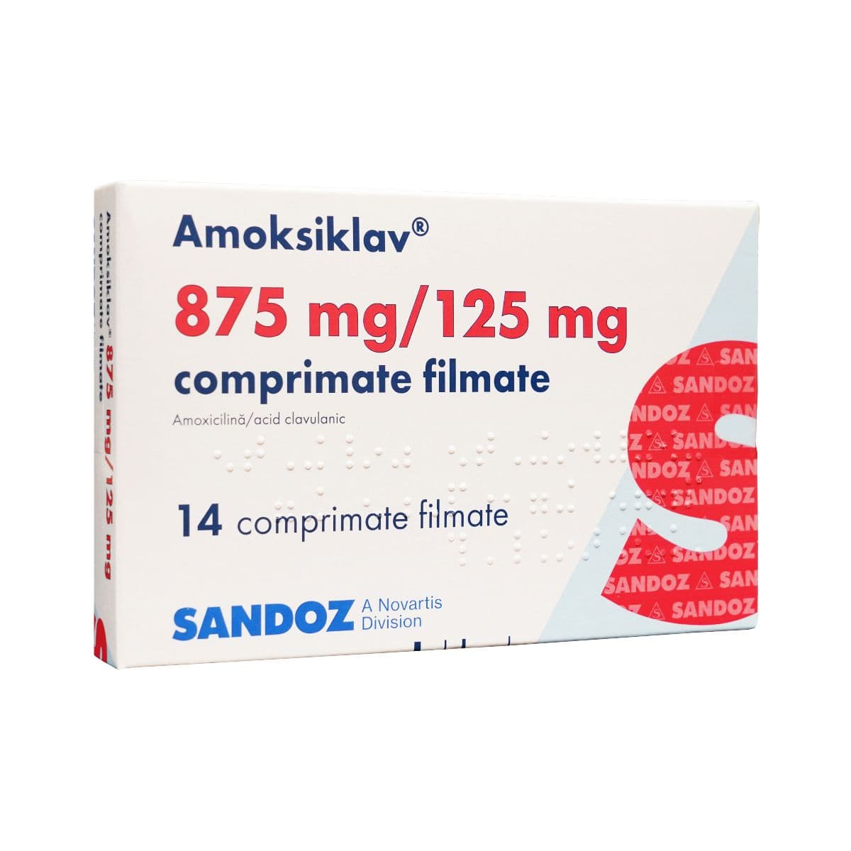 ამოქსიკლავი - Amoksiklav 1000მგ 14 ტაბლეტი