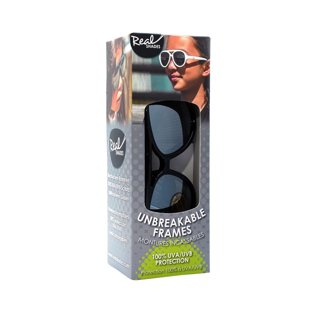 მზის სათვალე 2 წლიდან შავი 2585 რეალ შეიდს - Real Shades