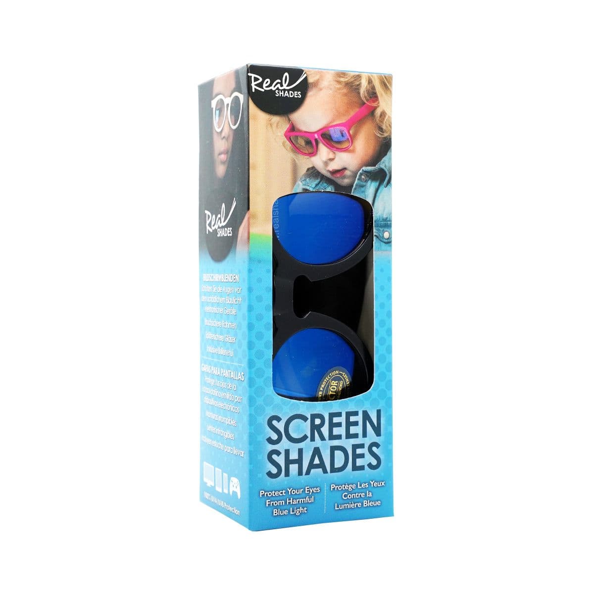 ეკრანის გამოსხივებისაგან დამცავი სათვალე 4 წლიდან Chill შავი 6330 რეალ შეიდს - Real Shades