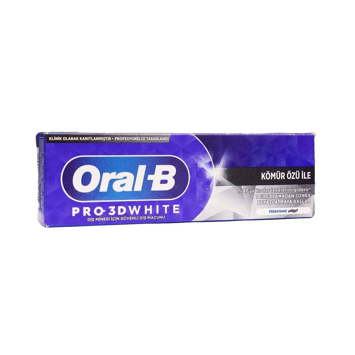 კბილის პასტა 3DW ნახშირით 75 მლ 2735 ორალ ბი - Oral-B