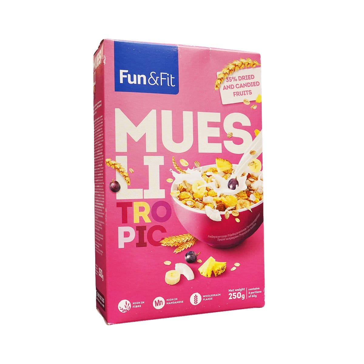 მიუსლი ტროპიკული 250 გ 1560 ფან ენდ ფიტ - Fun and Fit