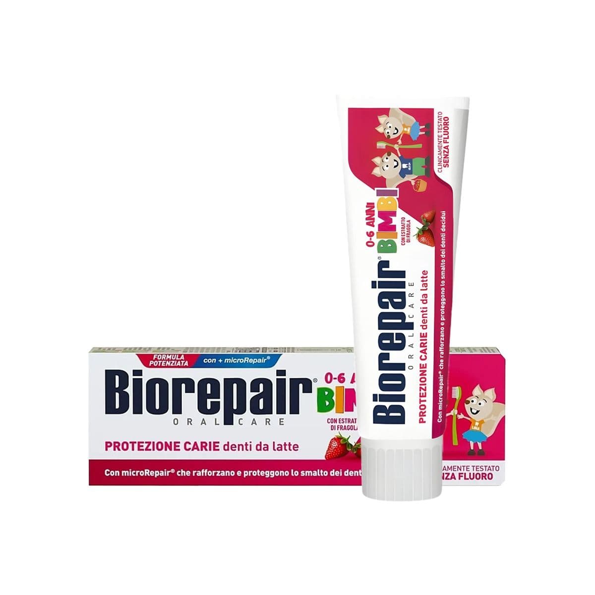 საბავშვო კბილის პასტა მარწყვის არომატით 0-6წ 50 მლ 7120 ბიორეპაირი - Biorepair