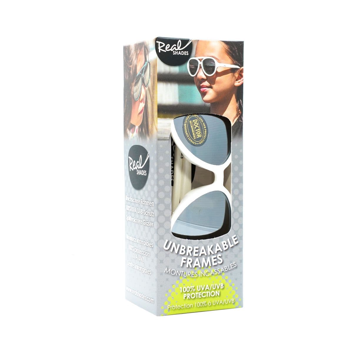 მზის სათვალე 4 წლიდან Aviator თეთრი 5531 რეალ შეიდს - Real Shades