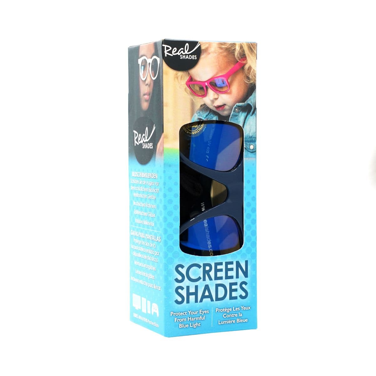 ეკრანის გამოსხივებისაგან დამცავი სათვალე 7 წლიდან Surf ლურჯი 5401 რეალ შეიდს - Real Shades