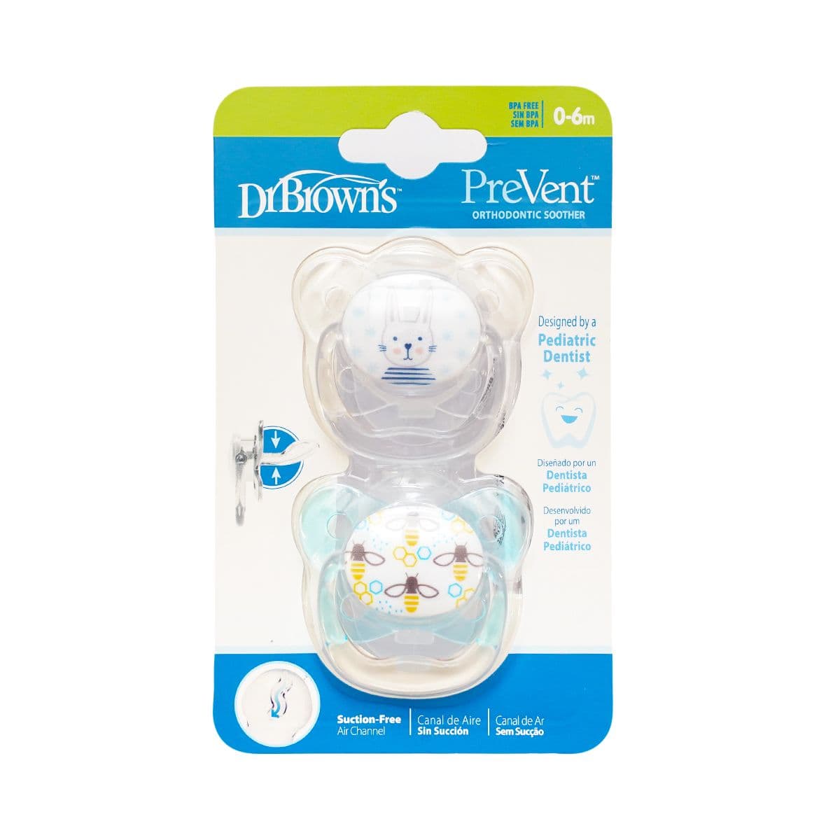 მატყუარა Prevent 1 დონე ლურჯი 2 ცალი 0181 დოქტორ ბრაუნი - DrBrowns