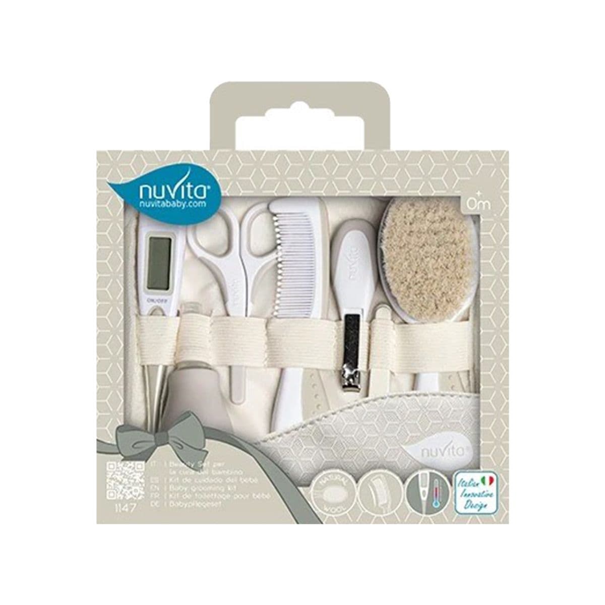 ბავშვის ჰიგიენის ნაკრები ელექტრო თერმომეტრით 9870 ნუვიტა - Nuvita