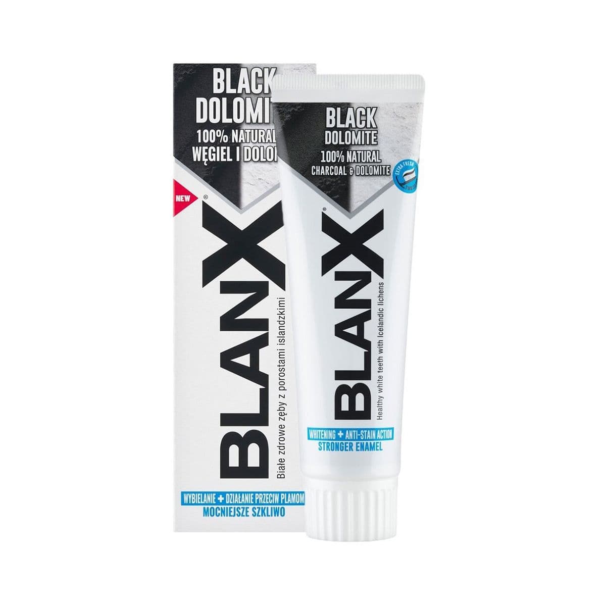 კბილის პასტა მათეთრებელი შავი დოლომიტი 75 მლ 2923 ბლენქსი - Blanx