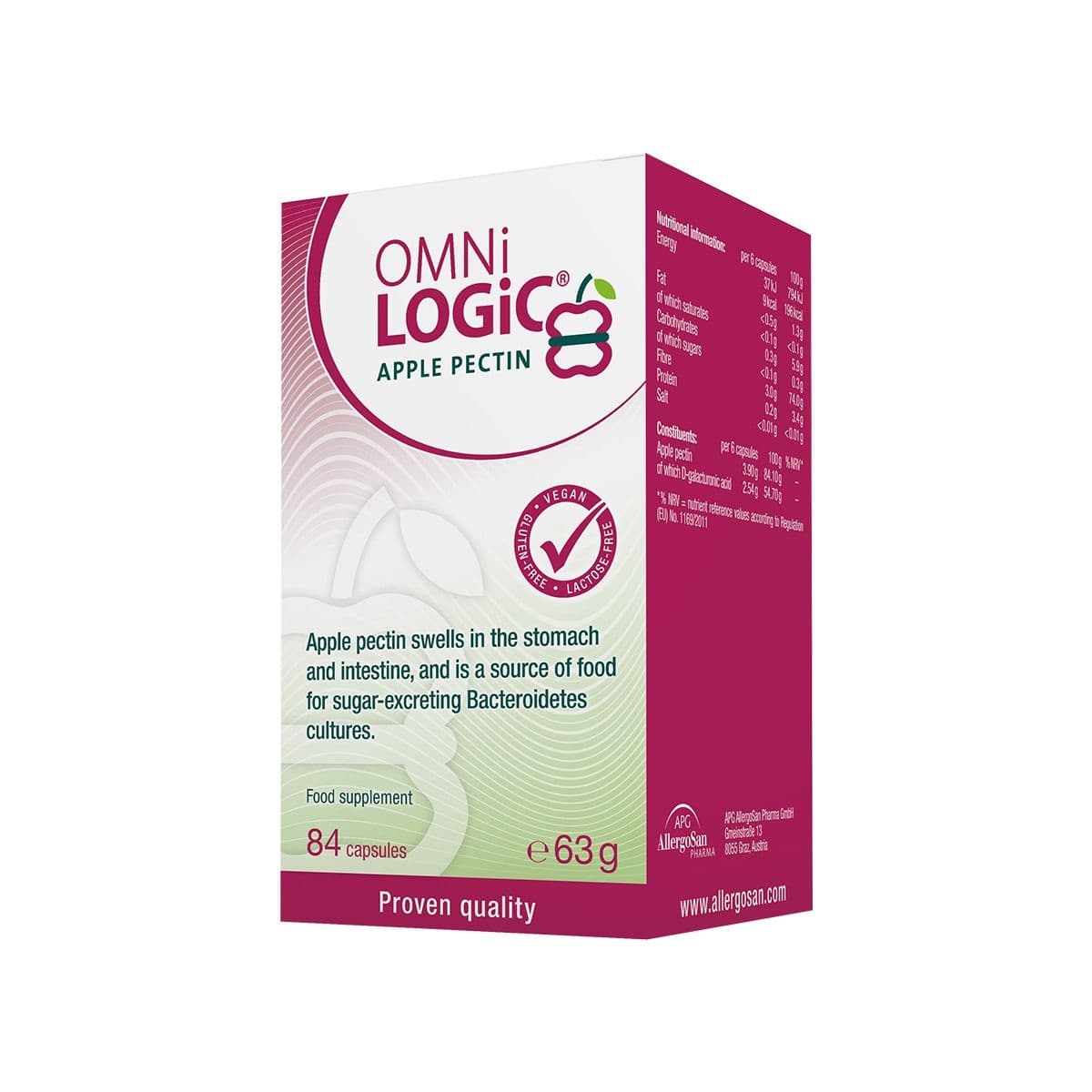 ომნი-ლოჯიკი ეფლ პექტინი 84 კაფსულა ალერგოსანი - AllergoSan