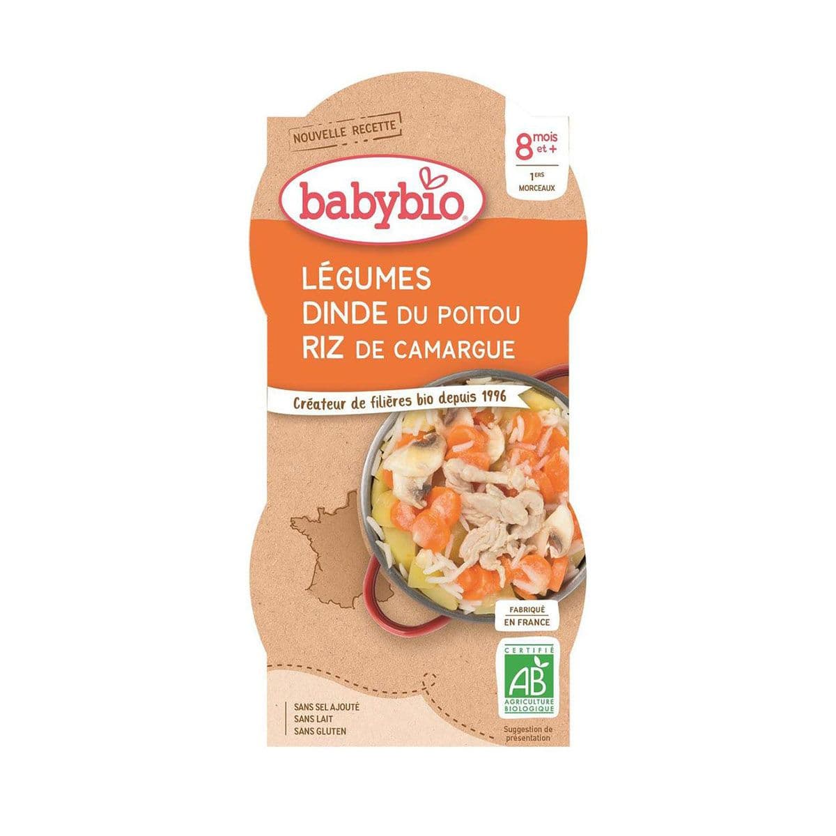 მზა სადილი ინდაური და გოგრა 2 ცალი 0506 ბეიბი ბიო - Baby Bio