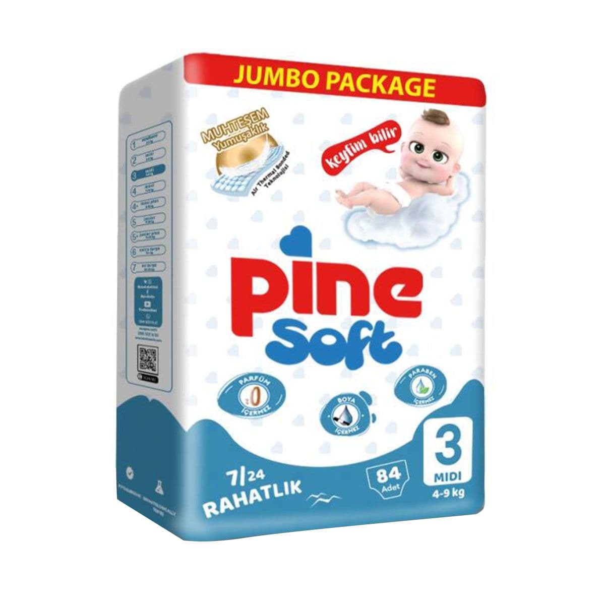 ბავშვის საფენი 4-9კგ 84 ცალი 4130 ფაინი - Pine