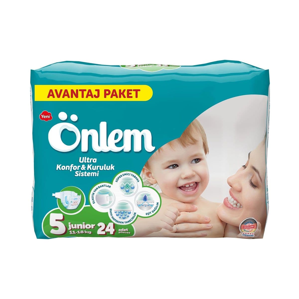 ბავშვის საფენები 11-18კგ 24 ცალი 5847 ონლემი - Onlem