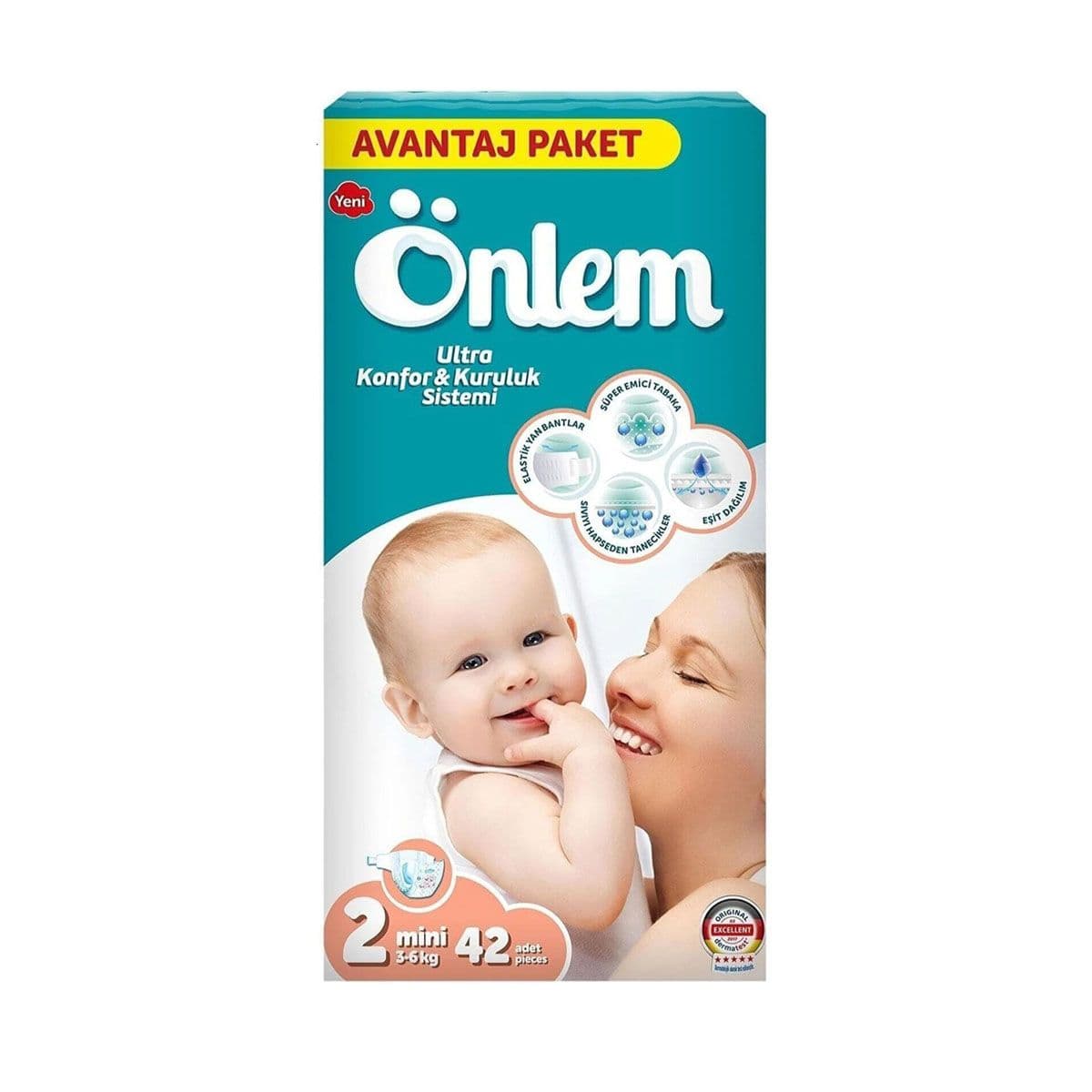 ბავშვის საფენები 3-6კგ 42 ცალი 6394 ონლემი - Onlem