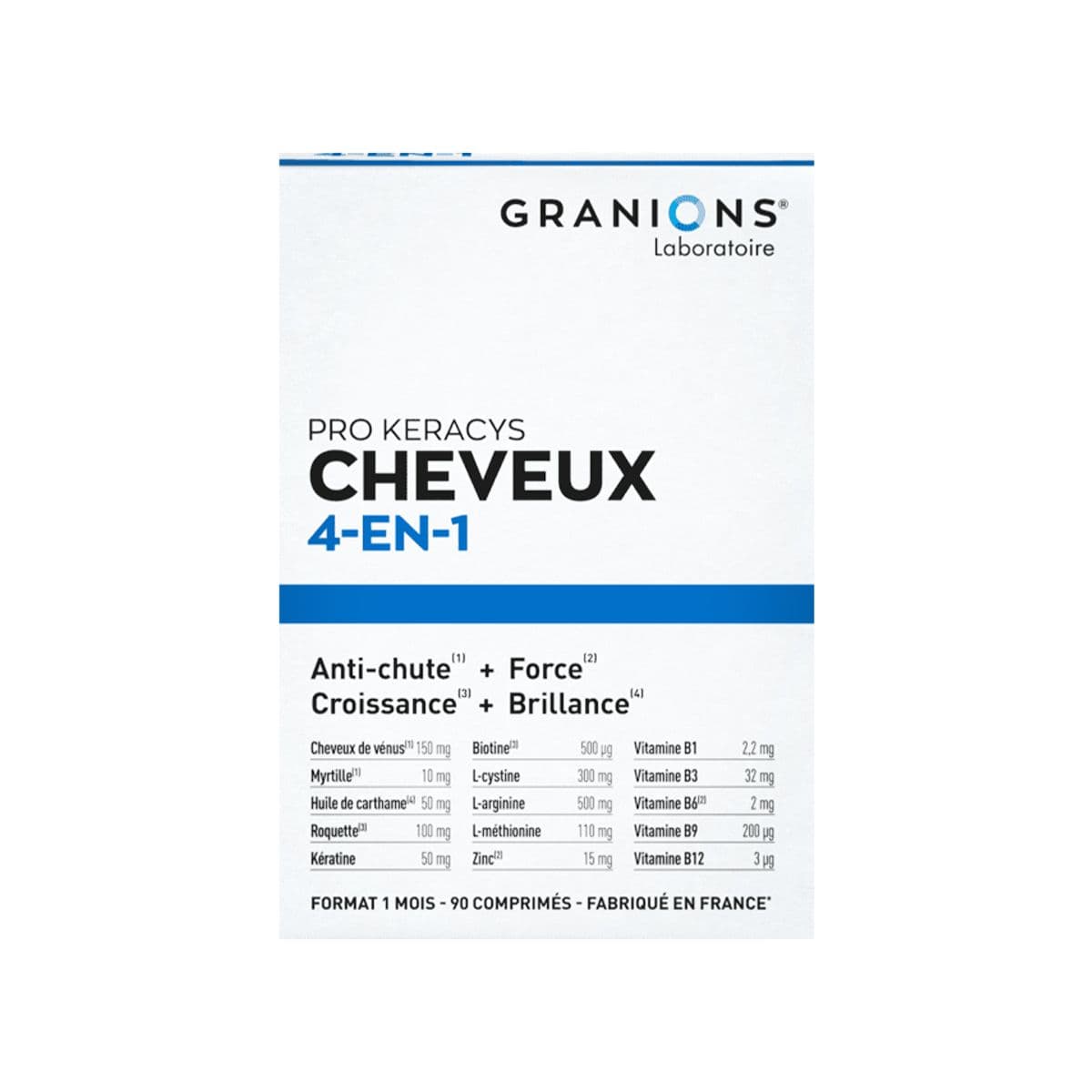 პრო კერატინი თმის 4In1 90 ტაბლეტი გრანიო - Granions