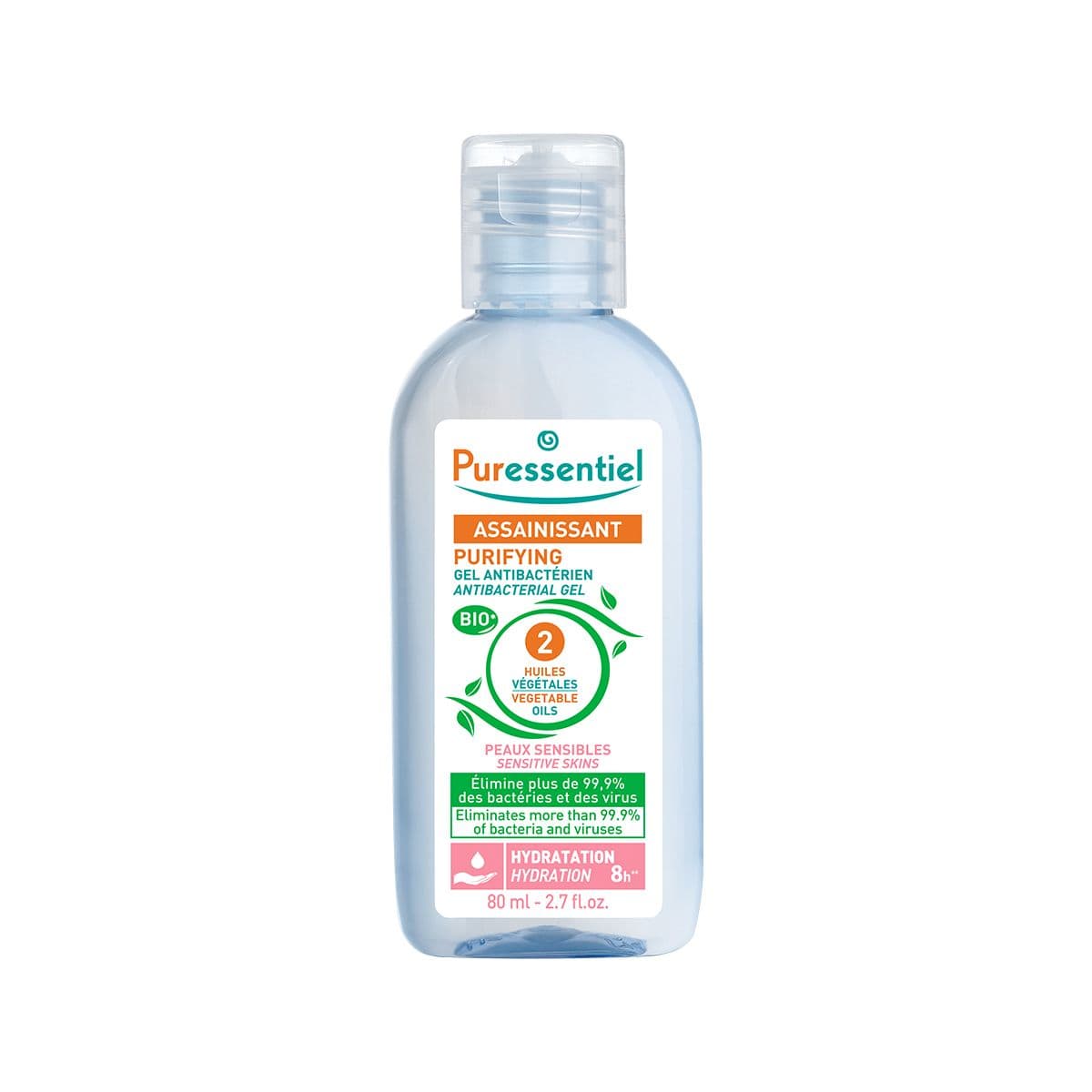 გამწმენდი ანტიბაქტერიული გელი მგრძნობიარე კანისთვის 80მლ ფიურესენშელი - Puressentiel