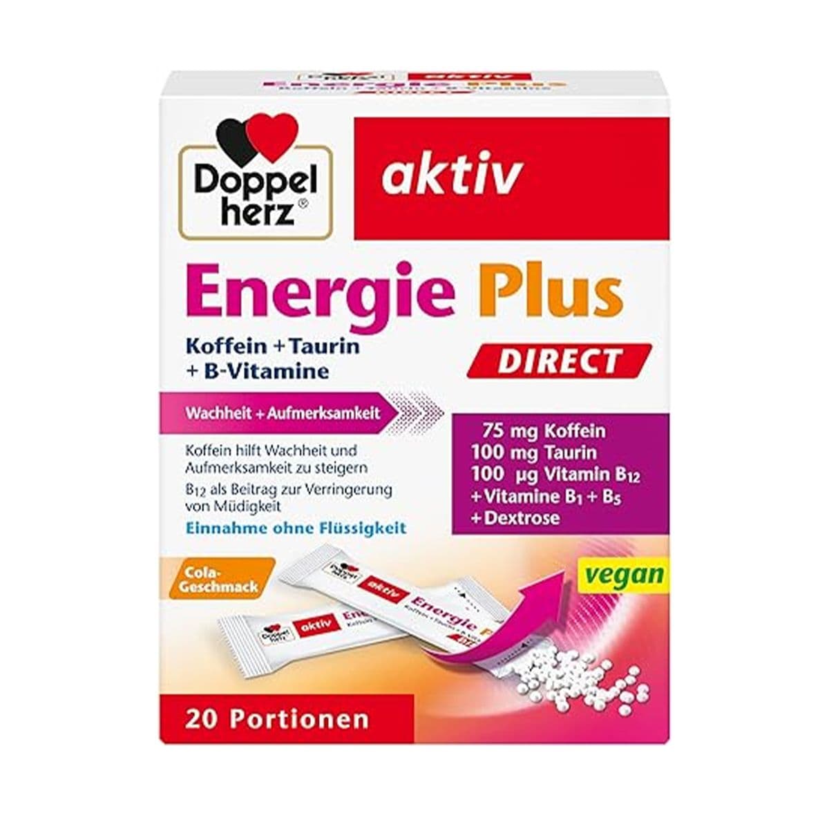 დოპელჰერც აქტივი - Doppelherz Aktiv ენერჯი+ 20 პაკეტი