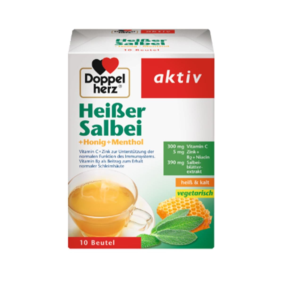 ჩაი სალბი თაფლი და მენთოლი 10 პაკეტი დოპელჰერცი - Doppelherz