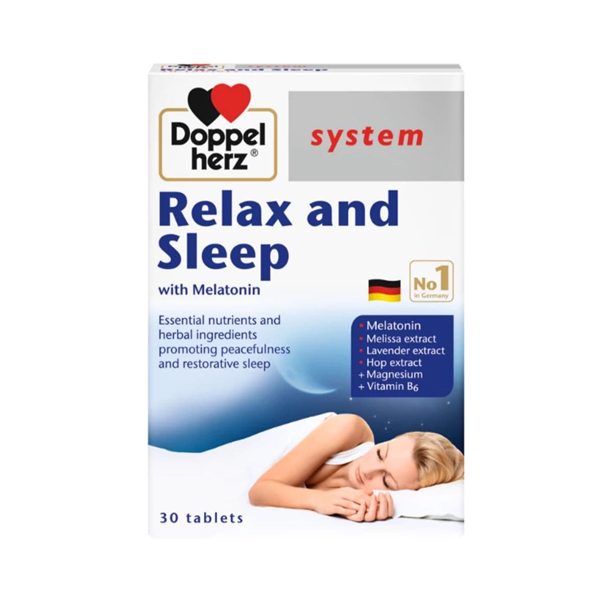 დოპელჰერც სისტემი - Doppelherz System რელაქსი და სლიპი 30 ტაბლეტი
