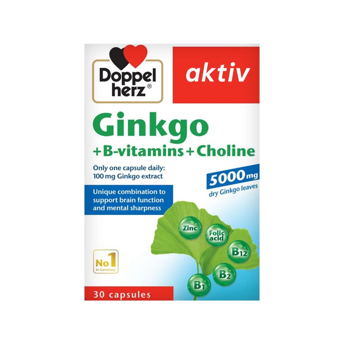 გინკგო 30 კაფსულა დოპელჰერცი აქტივი - Doppelherz Aktiv