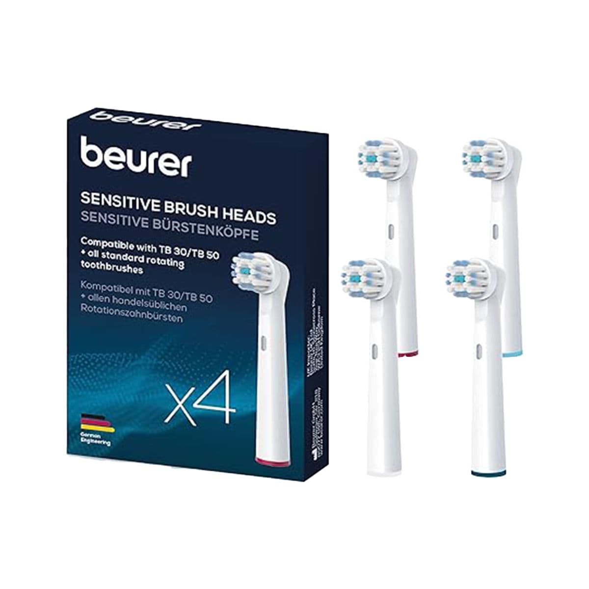 კბილის ელექტრო ჯაგრისის თავი Sensitive 4 ცალი 1589 ბოირერი - Beurer