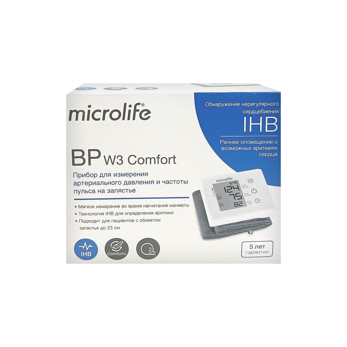 ავტომატური წნევის საზომი აპარატი მაჯის BPW3 Comfort მიკროლაიფი - Microlife