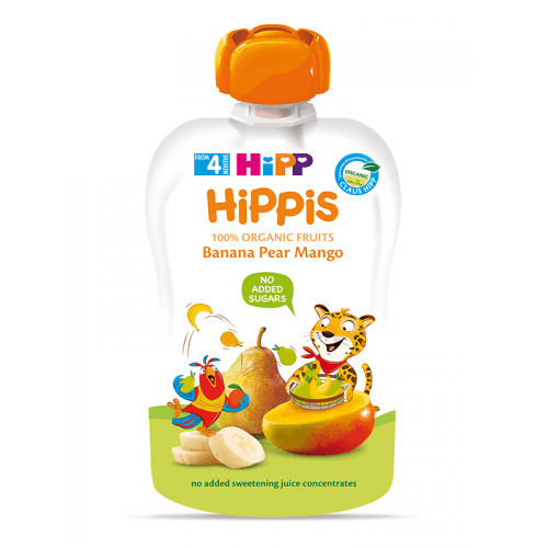 ჰიპი - პაუჩი ბანანი. მსხალი და მანგო /4თვ+/ 100გრ