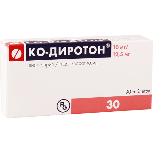 კო-დიროტონი ტაბლეტი 10მგ+12.5მგ #30