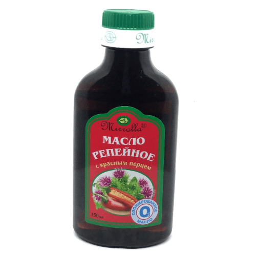 მიროლა - თმის ზეთი ბირკავა+წითელი წიწაკა ოზონირებული 150მლ