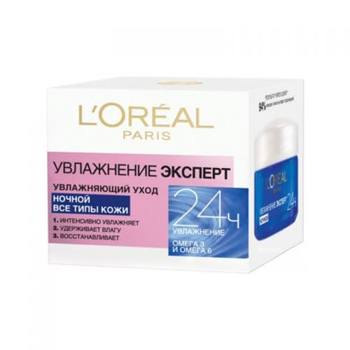 ლორეალი - ტრიო აქტივი საცხი ღამის. დამატენიანებელი ექსპერტი. ყველა ტიპის კანის 50მლ