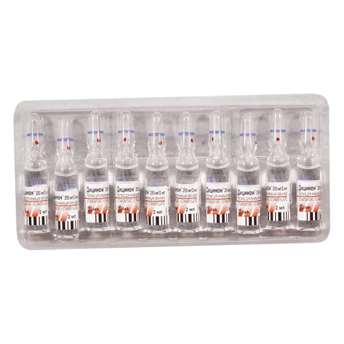 დიცინონი ხსნარი საინექციო 250მგ/2მლ ამპულა #50