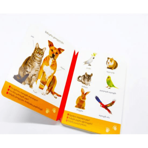 წიგნი - ნაბიჯ-ნაბიჯ. ცხოველები /24-36თვ/