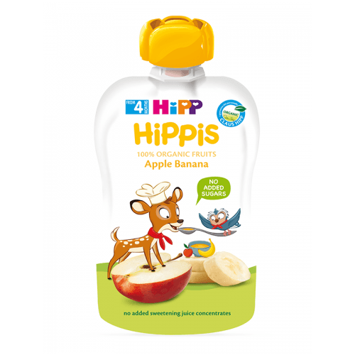 ჰიპი - პაუჩი ვაშლი და ბანანი /4თვ+/ 100გრ