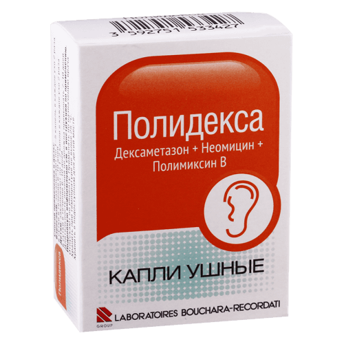 პოლიდექსა წვეთები ყურის 10.5მლ ფლაკონი #1