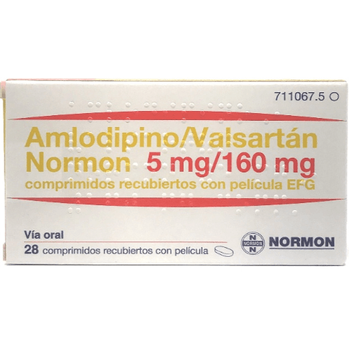 ამლოდიპინი+ვალსარტანი ნორმონი ტაბლეტი  5მგ+160მგ #28