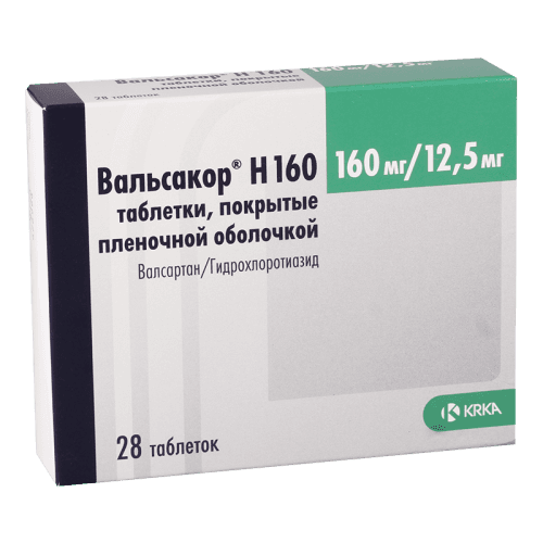 ვალსაკორი H ტაბლეტი 160მგ+12.5მგ #28
