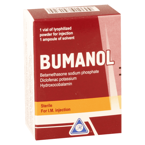 ბუმანოლი ი/მ ლიოფილიზატი საინექციო ხსნარის მოსამზადებლად 75მგ+2.63მგ ფლაკონი+გამხსნელი 3მლ #1