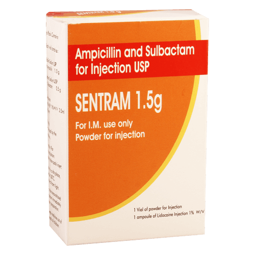 სენტრამი ი/მ ფხვნილი საინექციო ხსნარის მოსამზადებლად 1.5გრ ფლაკონი+გამხსნელი #1