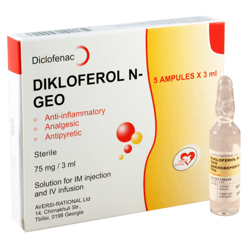 დიკლოფეროლი ენ-გეო ი/მ ი/ვ ხსნარი საინექციო 75მგ/3მლ ამპულა #5