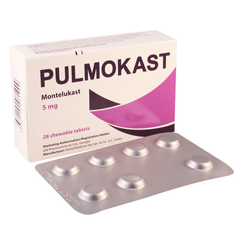 პულმოკასტი ტაბლეტი საღეჭი 5მგ #28