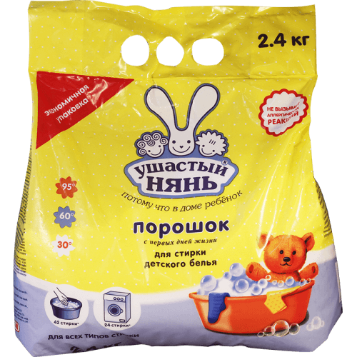 უშასტი ნიანია - სარეცხი საშუალება 2.4კგ