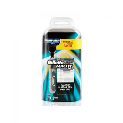 ჯილეტი - მამაკაცის საპარსი დანადგარი Mach3 Skinguard Sensitive + 2 კასეტა